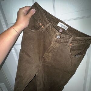 Abercrombie & Fitch High Rise Brown Jeans